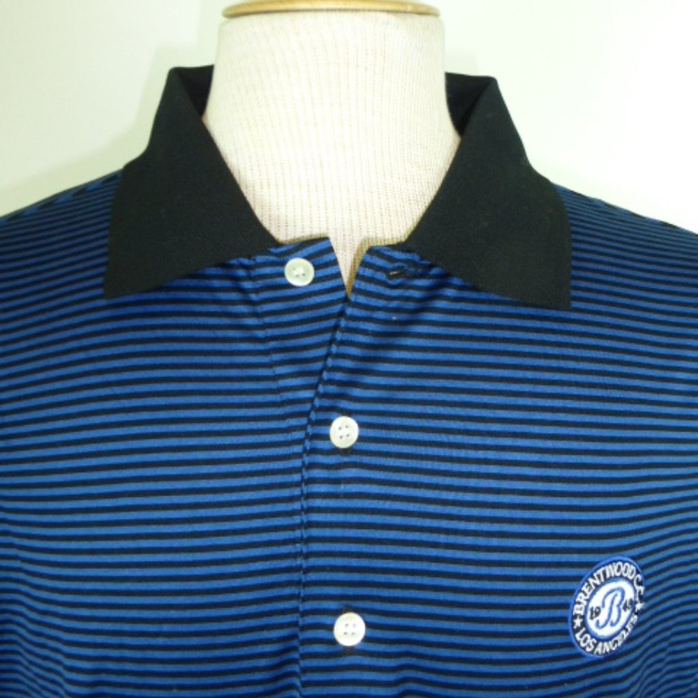 CLARK & GREGORY MERCERIZED COTTON LISLE Brentwood Country Club BCC POLO L